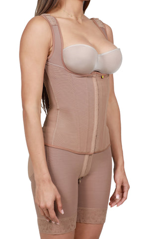 Pretty & Mia® Post-Surgery Kit: Form-Fitting Vest & Butt-Lifting Shorts with Reliable Snaps